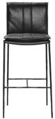 Classic Home Mayer Black/Jet Black 30" Leather Bar Stool-2