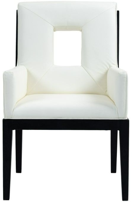 Meridian Furniture Gwendolyn Cream/Black Vegan Leather Dining Chair-1