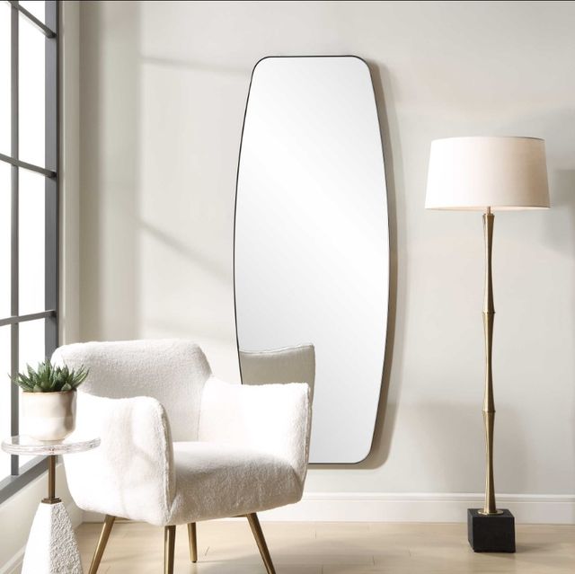 Uttermost® Caspian Satin Black Dressing Mirror-2
