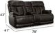 Flexsteel® Clive Brown Power Reclining Loveseat with Console and Power Headrests and Lumbar-3