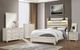Elements International Fort Worth White 85" King Panel Bed with Lights-3