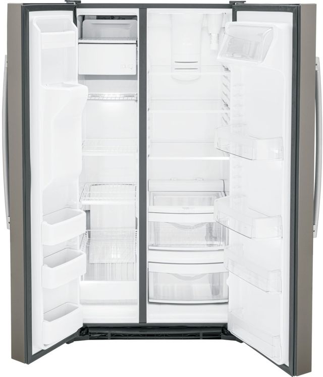 GE® 36 in. 25.3 Cu. Ft. Slate Side-by-Side Refrigerator-3