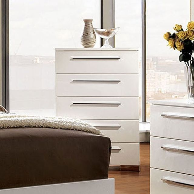 Furniture of America® Clementine Glossy White Chest-1