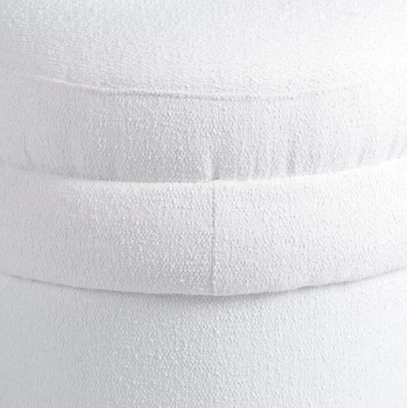 Harp & Finial® Naveen Cream Boucle Ottoman-1