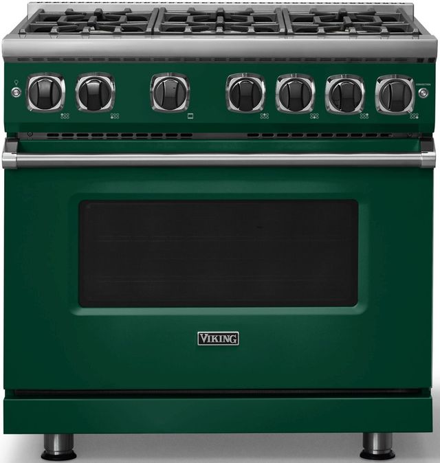 Viking® 7 Series 36" Ivy Pro Style Liquid Propane Gas Range-0