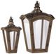 A & B Home Coach House 2-Piece Brown/Clear Lantern Set-0