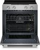 KitchenAid® 30" FingerPrint Resistant Stainless Steel Slide-In Electric Range-1