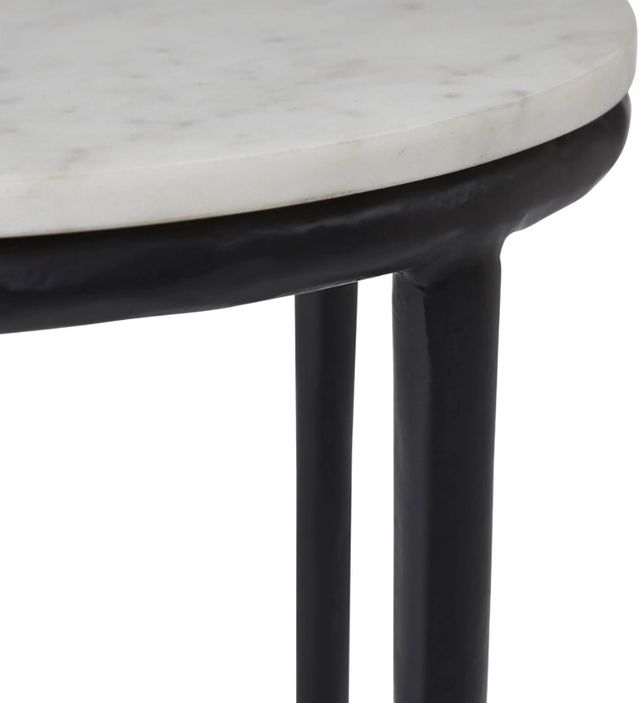 Renwil® Veroia White Accent Table with Matte Black Base-3