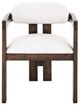 International Furniture Direct Raramuri Black/Ivory Upholstered Dining Arm Chair-2