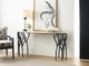 Hammary® Willow Beige Travertine Top Sofa Table with Black Base-1