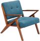 Olliix by INK+IVY Blue/Pecan Rocket Lounge Chair-2
