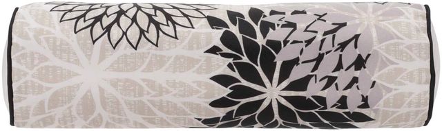 Nourison Home™ Aloha Black/White Bolster Throw Pillow-1