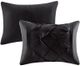 Olliix by Madison Park Laurel 7 Piece Black California King Tufted Comforter Set-1