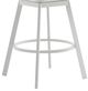 Armen Living Hazel Argent Gray Aluminum/Wooden Outdoor Swivel Counter Stool-4