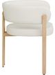 Meridian Furniture Gideon Cream/Natural Vegan Leather Dining Chair-2