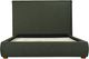 Moe's Home Collection Luzon Deep Forest Tall Headboard King Bed-1