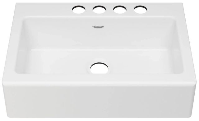 American Standard Delancey Brilliant White 4-Hole Undermount Single-Bowl Apron Front Kitchen Sink-3