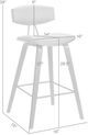 Armen Living Fox Cream/Walnut Bar Stool-3