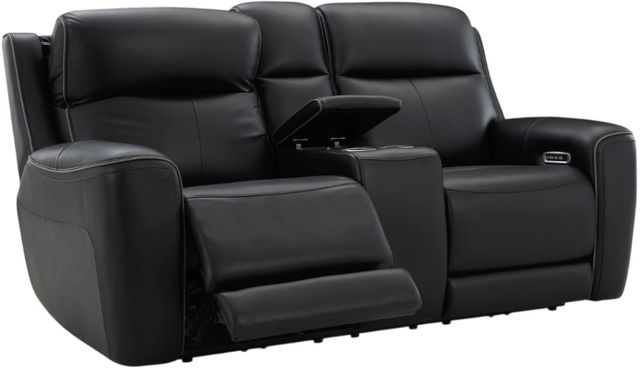Signature Design by Ashley® 5Z-Relaxation Onyx Power Reclining Loveseat with Console and Adjustable Headrest-0