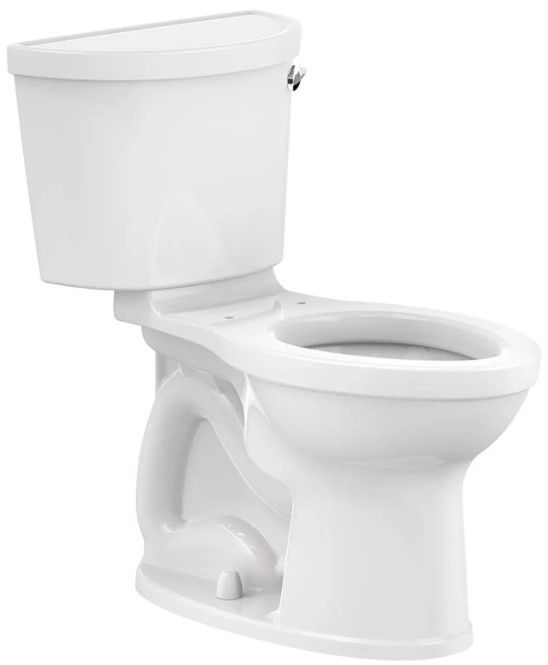 American Standard Champion White PRO Two-Piece Chair Height Elongated Right-Hand Trip Lever Toilet Less Seat 1.28 gpf/4.8 Lpf-0