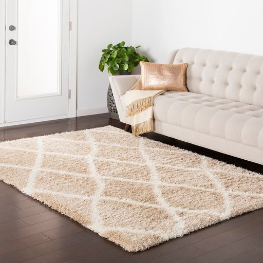 Surya Cloudy Shag Khaki/White 5'x7' Area Rug-3