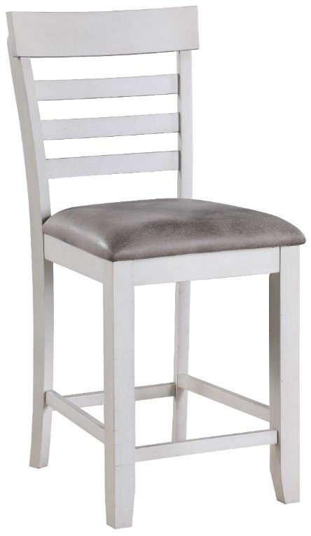 New Classic® Home Furnishings Richland 5-Piece White Counter Dining Set-3