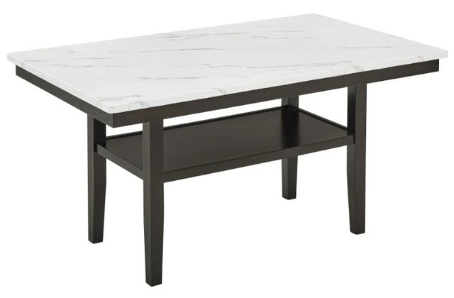New Classic® Home Furnishings Carissa Faux Marble Top Dining Table with Espresso Base-0