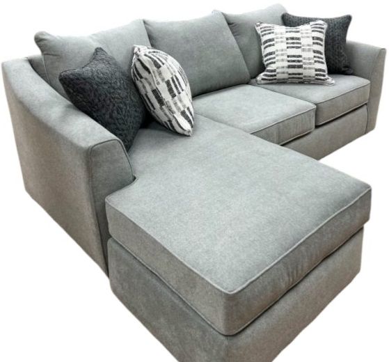 Fusion Furniture Popstitch Pebble Gray Chaise Sofa-1