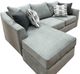 Fusion Furniture Popstitch Pebble Gray Chaise Sofa-1