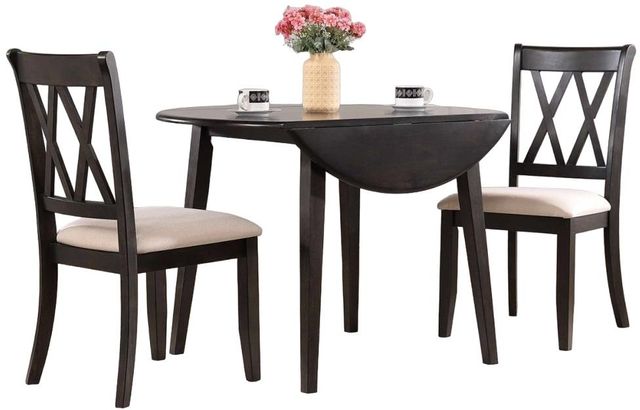 Urban Styles Furniture Lakewood 3-Piece Espresso Table and Dining Chair Set-0