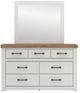 Benchcraft® Savonport Brown/White Dresser and Mirror-2