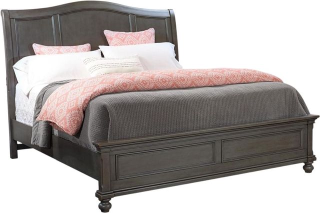 aspenhome® Oxford Peppercorn California King Sleigh Bed-0