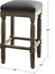 Olliix by Madison Park Grey Cirque Counter Stool Set of 2-3