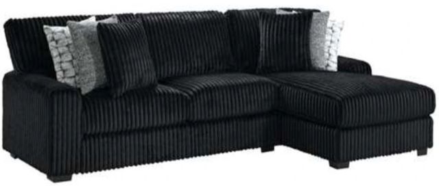 Elements International Nightfall 2-Piece Black Right-Arm Facing Sectional-0
