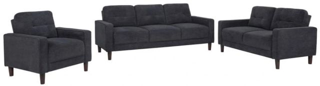 Coaster® Bowen II 3-Piece Steel Gray Upholstered Sofa Set-0
