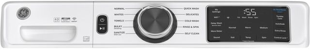 GE® 4.5 Cu. Ft. White Smart Front Load Washer-3