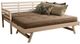 Kodiak Furniture Boho Linen Stone/White Twin Daybed with Pop Up and Mattress-0
