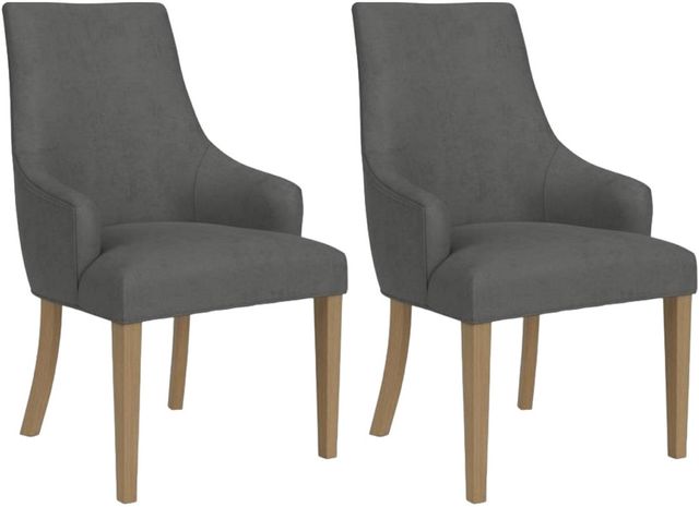 Riverside Furniture Mix-N-Match Chairs 2-Piece Slate Swoop Arm Upholstered Dining Arm Chair Set-0