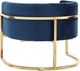 TOV Furniture Magnolia Navy Velvet Chair with Gold Base-2
