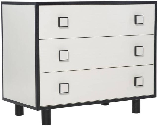 Bernhardt Silhouette Eggshell/Onyx Nightstand-0