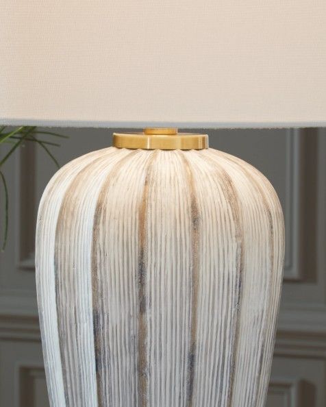 Signature Design by Ashley® Lanwell Antique Gray Poly Table Lamp-1