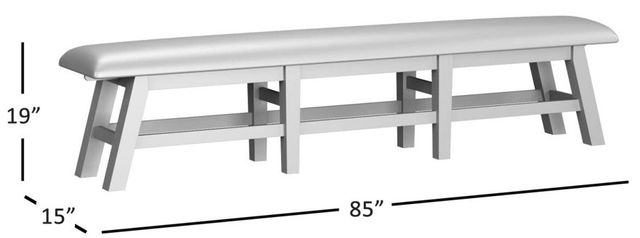 Jofran Inc. Telluride Driftwood 85" Dining Bench-2