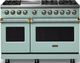 Viking® 5 Series 48" Splash Pro Style Dual Fuel (LP) Range with Brushed Brass Trim-0