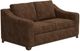 International Furniture Direct Natural Parota Brown Leather Loveseat-0