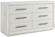 Universal Explore Home™ Oasis White Sandblasted Quartered Pine Shoreline Dresser-0
