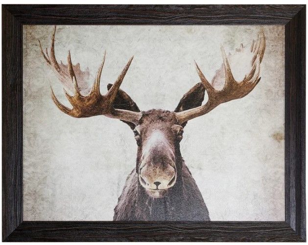 Stylecraft Moose Beige/Black Wall Art-0
