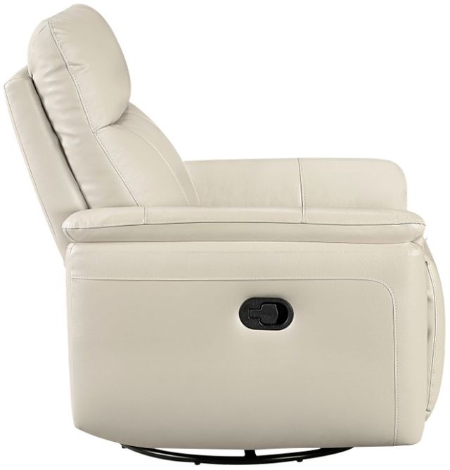 Homelegance® Hadley Taupe Leather Manual Swivel Glider Reclining Chair-3