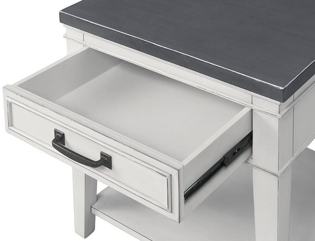 Martin Svensson Del Mar Gray End Table with White Base-3
