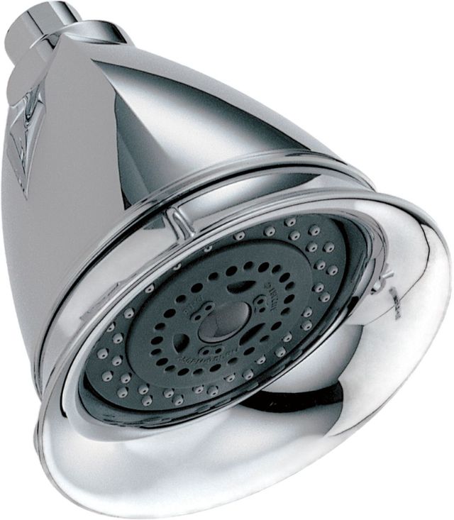 Brizo Essential™ Polished Chrome 5" Classic Round H2Okinetic® Multi-Function Wall Mount Showerhead-0
