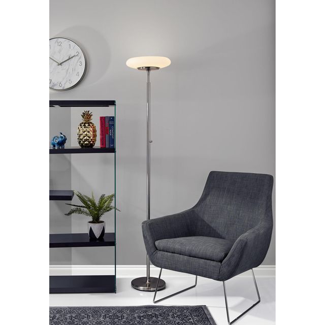 Adesso® Hubble Brushed Steel LED Torchiere-1